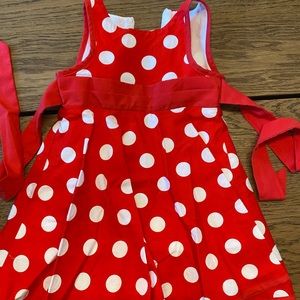 Red & White girl 2T polka dot dress